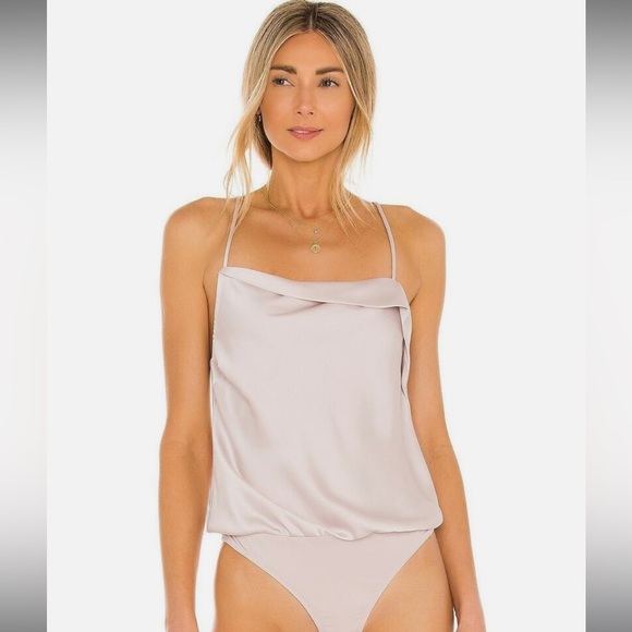 Astr Cream One Piece Bodysuit with Sweetheart Neckline - Picture 2 of 7